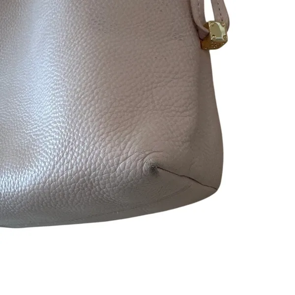 Tory Burch Marion Slouchy‎ Tote Light Oak Pebbled Leather Chain - Image 5