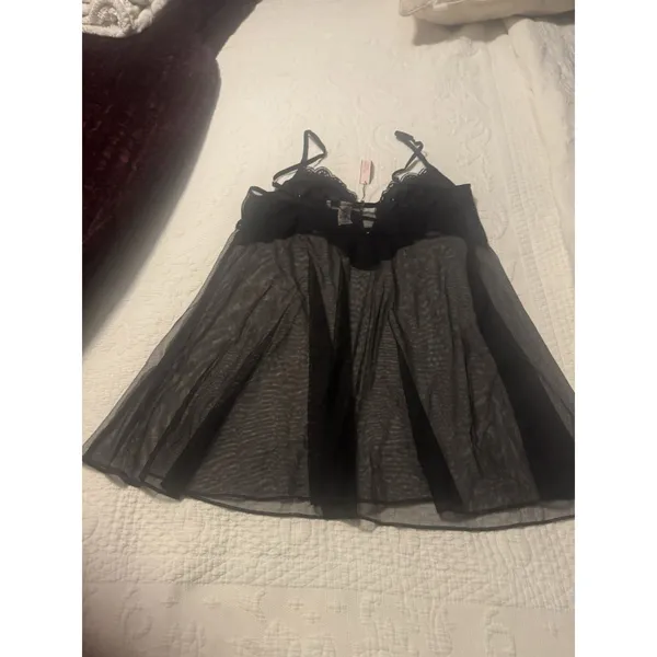 Victoria's Secret Babydoll Slip Size L 170/104A Black Sheer - Image 6