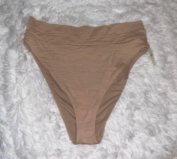 NWT Aerie Tan / Nude High Wasted Swimsuit Bottom size XXL Plus Size 2XL - Image 2