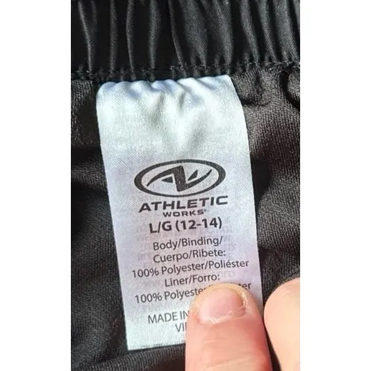 Athletic Works Women's Black Running‎ Athletic Lined Shorts size Large 12/14 - Image 4