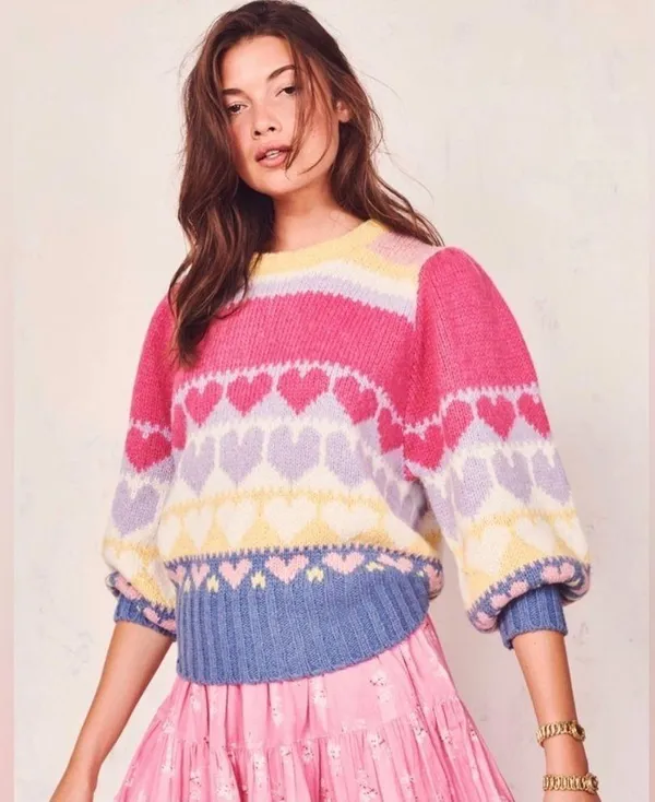 LoveShackFancy Shirelle sweater size small - Image 12