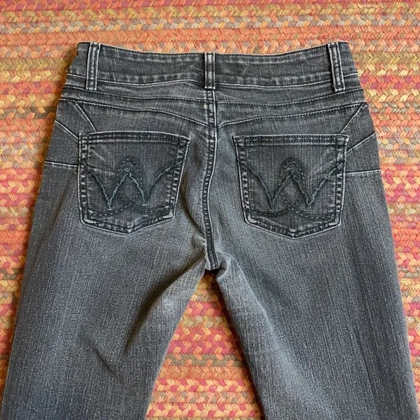 Wrangler Womens Premium Patch Western Cowboy Black Jeans - Image 5