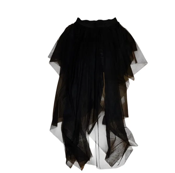 Tiered tulle skort asymmetrical handkerchief hem midi tutu whimsigoth - Image 3