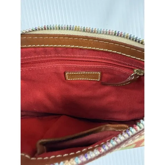 Dooney & Bourke Coated Rainbow‎ Doodle Graffiti Handbag Purse - Image 7