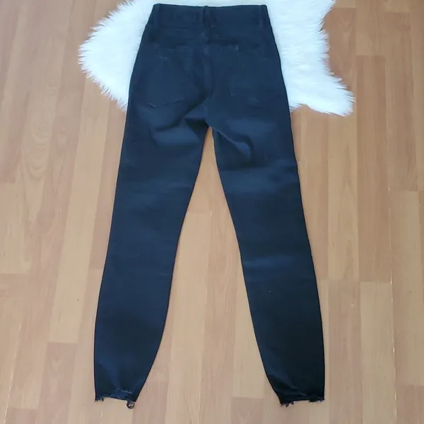 Good American good waist crop black skinny jeans sz 00/24 - Image 9
