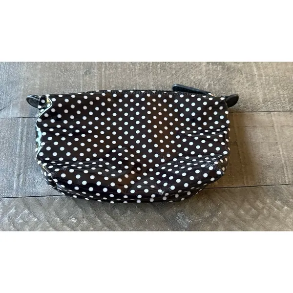 Duluth Trading Company black white polka dot travel bag‎ 8"x5" - Image 5