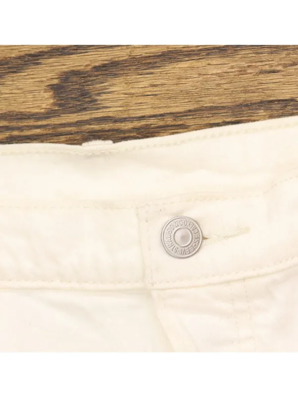 Levi's Womens 501 Original Shorts Jean Jorts Button Fly Disco Nights White 33 - Image 4