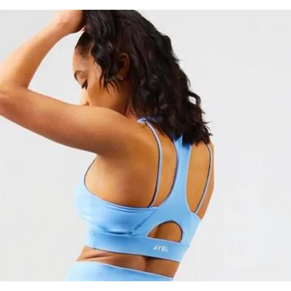 AYBL Women's Light Blue Sports Bra Activewear Top - Image 2