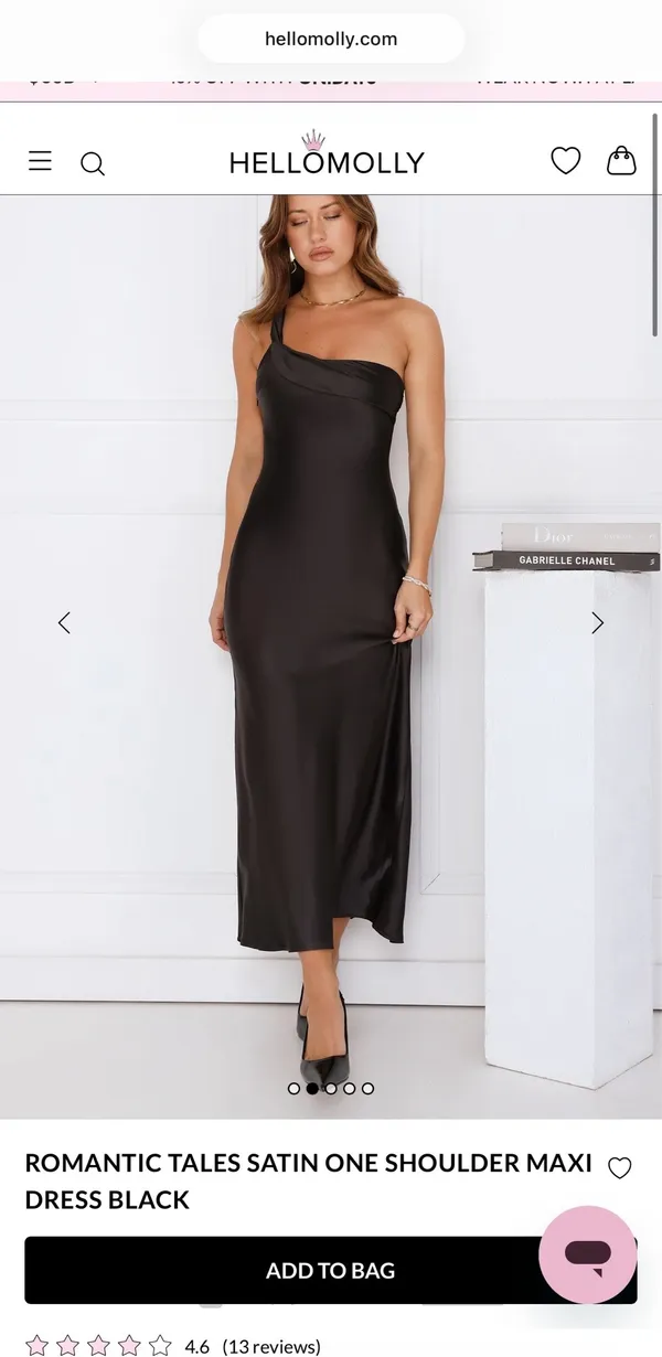 Black Satin Dress Maxi - Image 2