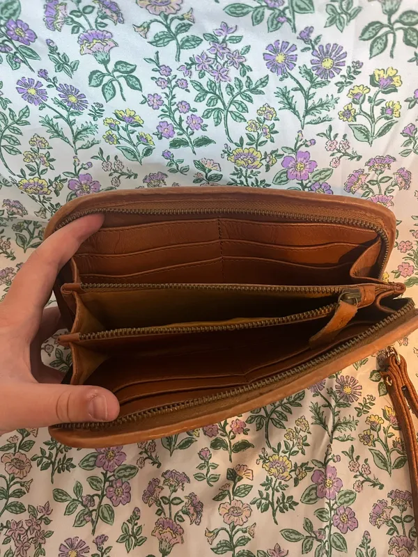 Italian leather wristlet Brown - Image 6