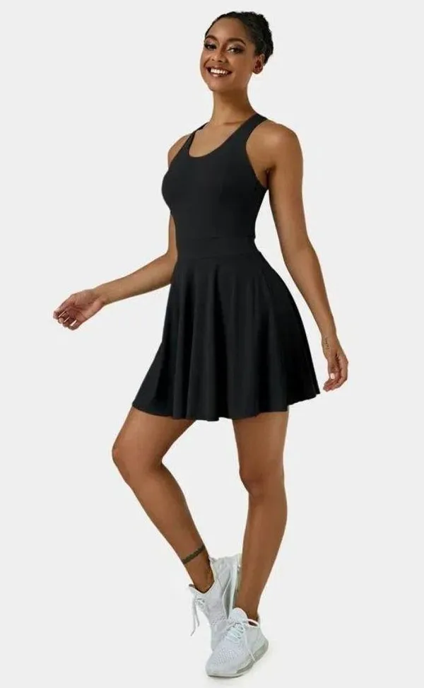 Halara Everyday Backless Activity Dress-New Classic-No Liner Shorts Black S - Image 3