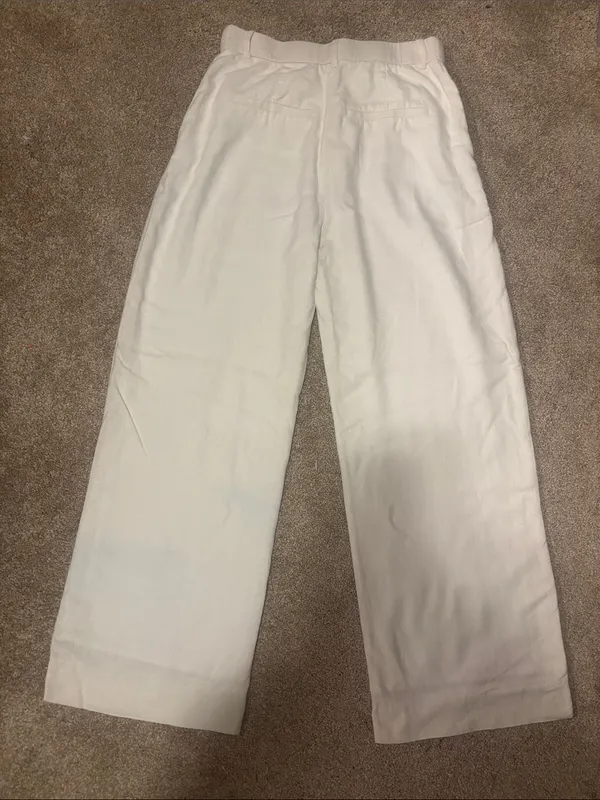 Abercrombie Linen Trousers White Size 27 - Image 4
