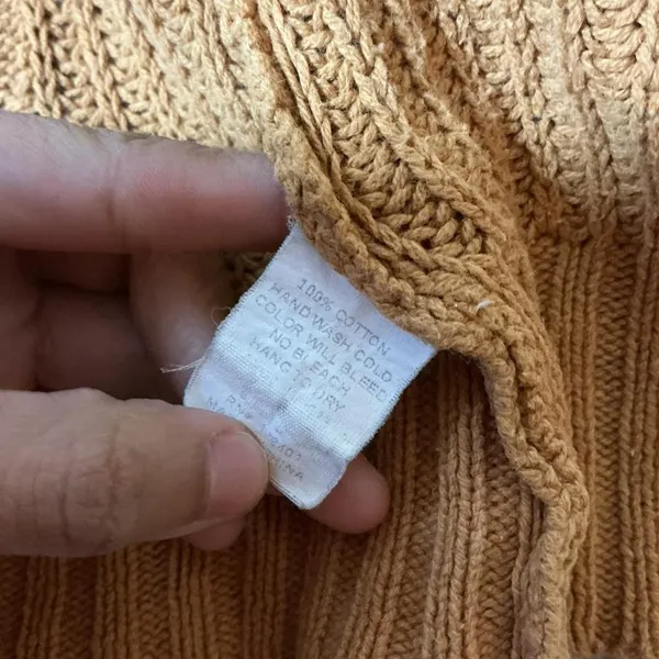 VICI Cable Knit Cocoon Open Front Cardigan Sweater Women S M Tan Pockets Coastal - Image 3