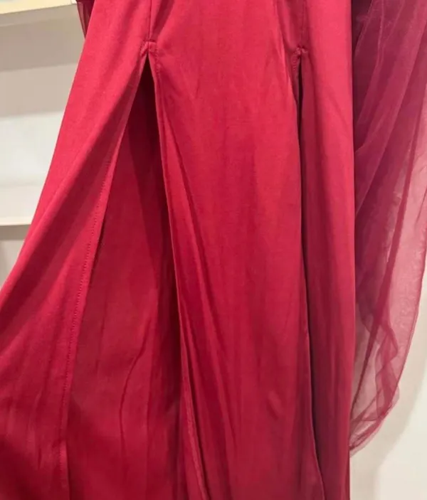 SHEIN Red Dress Sheer Tulle  - Image 4