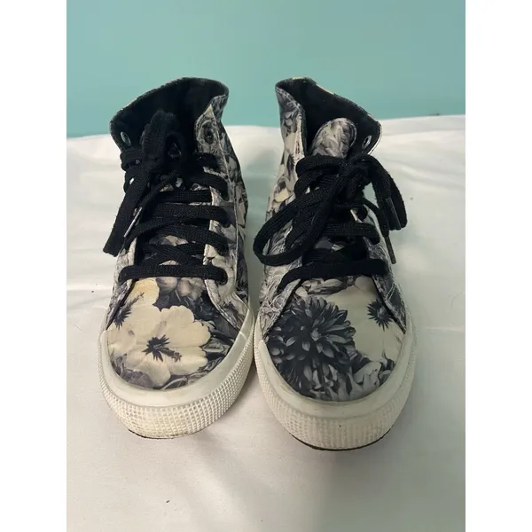 Superga Wax-Print High-Tops‎ Black/white 5.5 Sneakers - Image 2