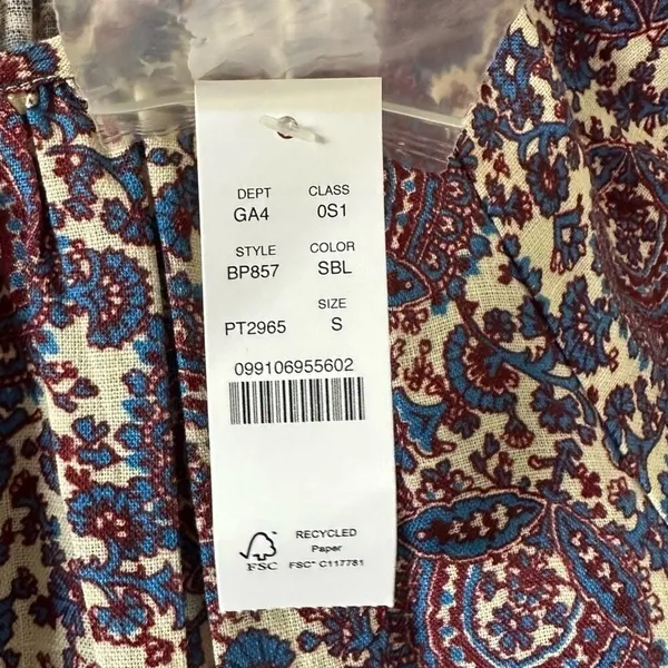 J.Crew Palermo Smocked Waist Mini Dress in Floral Bouquet Linen Sail Blue NEW - Image 6