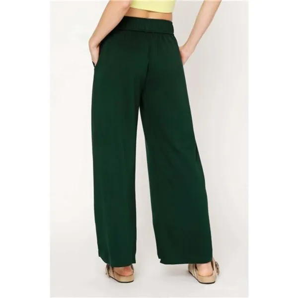 Umgee‎ Elastic Drawstring Waistband Wide Leg Pants - Image 3