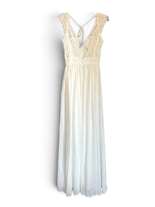 NWOT Lulus Bridal Cherish You Always White Lace Maxi Dress XS - Image 7