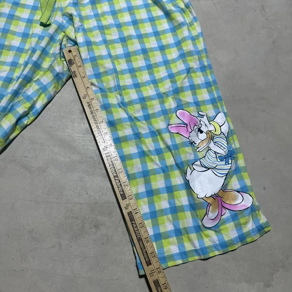 Blue Green Plaid Disney Youth SZ XL 16-18 Sleepwear Capri Pants Daisy Duck - Image 6