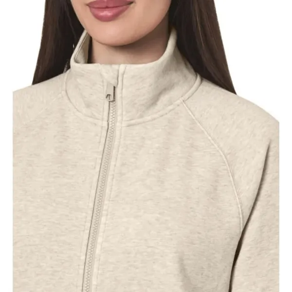 Mondetta Full Zip Fleece Heathered Oat Beige Sweater Medium NWOT - Image 8