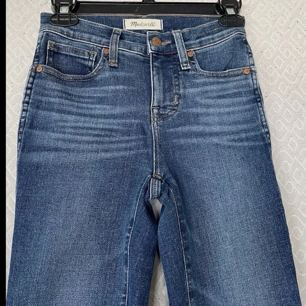 Madewell Stovepipe Jeans 23 Petites High Rise Ankle Medium Wash Denim Preppy - Image 4