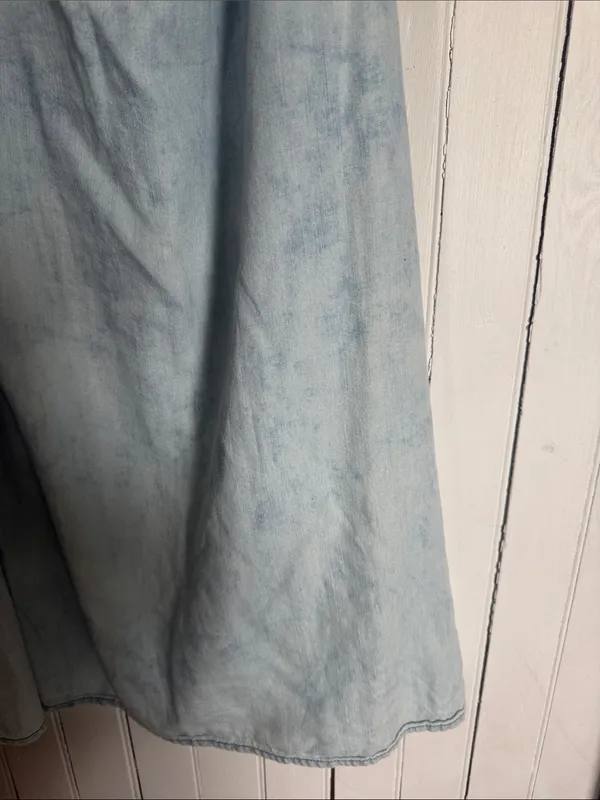 a.n.a Smocked Neckline Dress Light Blue Size XL - Image 3