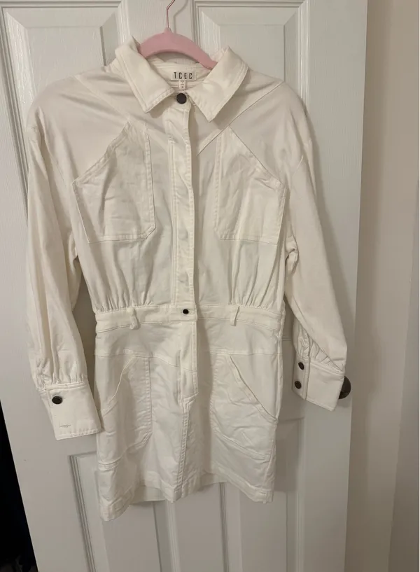 White denim dress Size M - Image 3