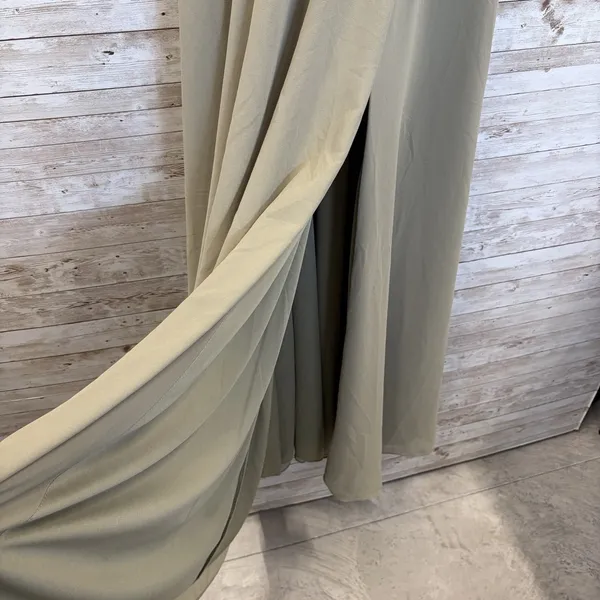 DB Studio Celebrate Womens 8 Maxi Dress Sage Green Leg Slit Sweetheart Neckline‎ - Image 12