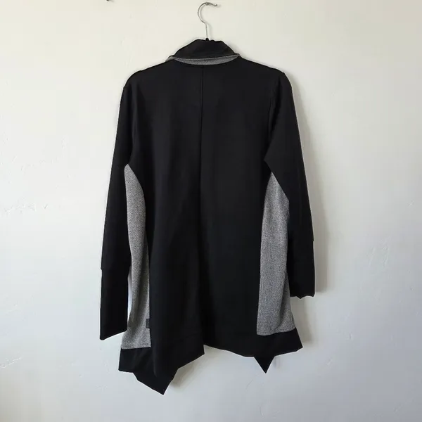 MPG Cardigan Shrug Loungewear Comfy Layered Oversized Lagenlook Black Large - Image 6
