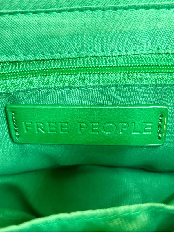 Free People Green Coney Vegan Crossbody, Soft Padded Crescent-Shaped Bag - Image 8