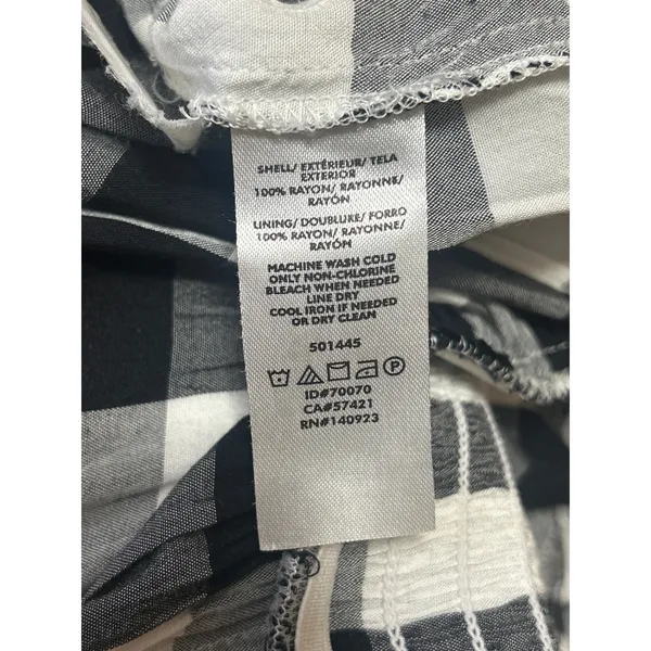 Ann Taylor LOFT Black White Gingham Check Sleeveless Cropped Jumpsuit Size M - Image 5