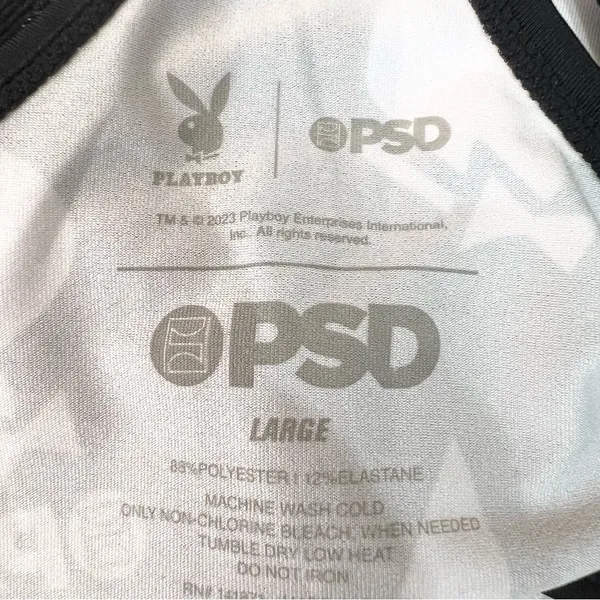 PSD X Playboy Black Pink & Blue Pastel Playboy Bunny Sports Bra Size Large - Image 8