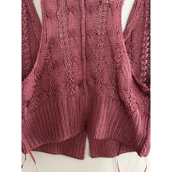 Free‎ People "The Vest Of Us" Marsala Women's Size X-Small - Image 10