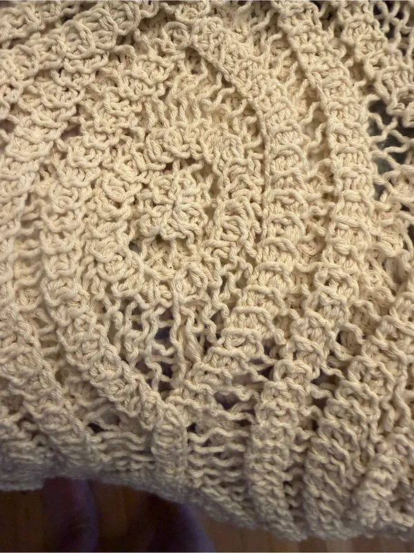 Liv Los Angeles Crochet Button-Front Sleeveless Vest- Cream Size Large NWT - Image 3