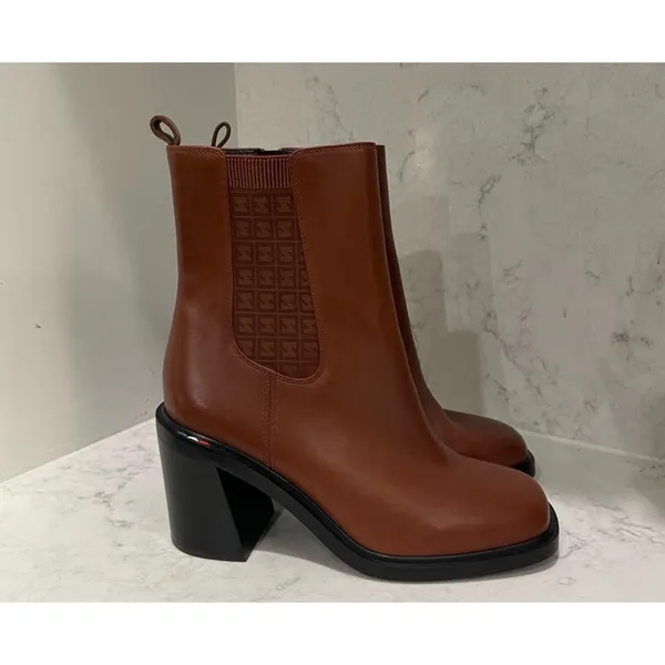 Franco Sarto Paula Stacked Block Heel Bootie –‎ Size 8.5 - Image 8