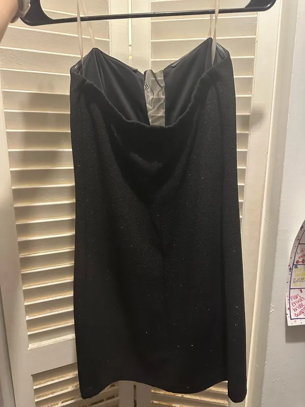 Windsor Black Mini Sparkly Dress - Image 2
