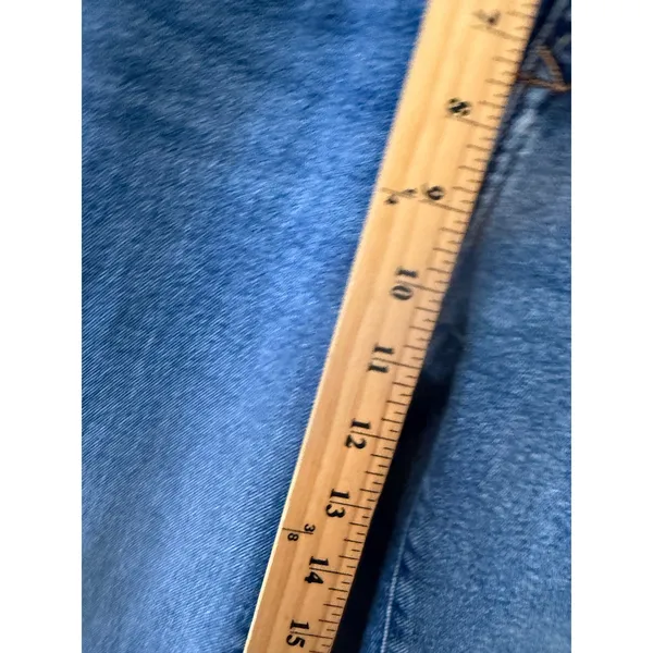 Zara Women High Waisted Flare Jeans Medium Wash‎ Blue Size 4 Slim Fit Denim Tall - Image 5