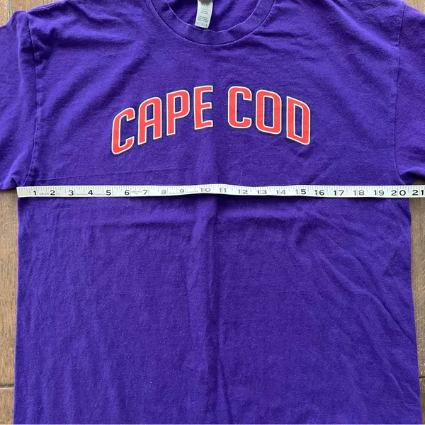 Cape Cod Purple Gildan Heavy Cotton T Shirt size L - Image 3