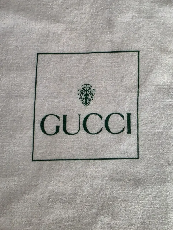 Authentic Gucci Dust Shoe Flannel Bag  Drawstring 14" x 9" - Image 2