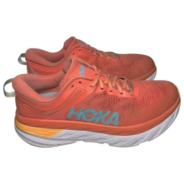 Hoka One One Women’s Size 11 Camellia Coastal Bondi 7 Mesh Trainers Sneakers - Image 7