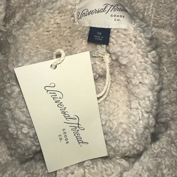 Universal Threads Goods Co. v-neck cream sweater 3X - Image 2