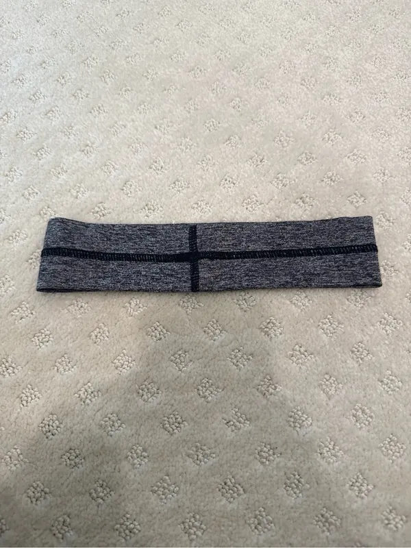 Victoria’s Secret PINK Gray Heather Athletic Headband Black One Size - Image 2