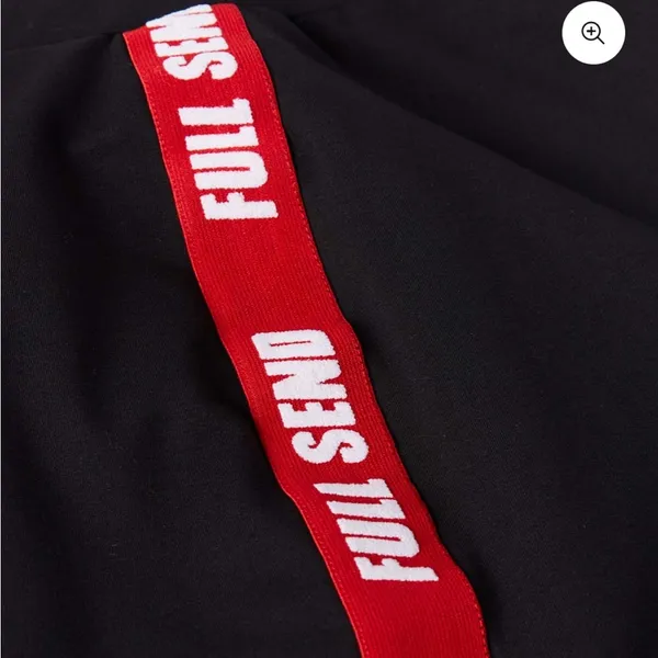 Full Send Skirt | Black Mini with Red Stripe |‎ Drawstring Waist, Comfy Size XS - Image 3