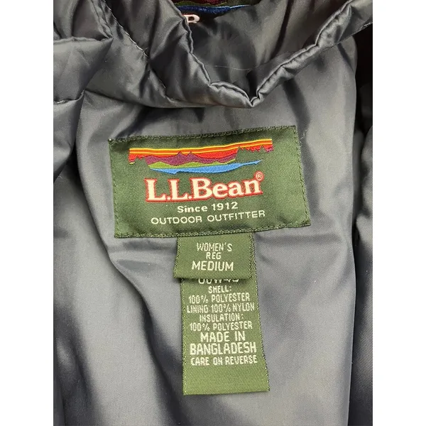LL Bean‎ Womens Red Hooded Parka Jacket Size Medium Outdoor Outfitters - Image 4