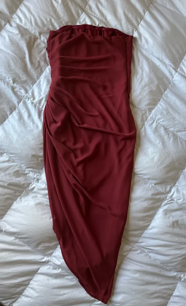 Oh Polly Valentina Midi Dress Burgundy Size 2 - Image 12
