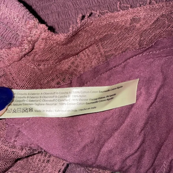 Free People FP One Adella Bralette Women M Purple Excellent Lace Strappy Boho - Image 4