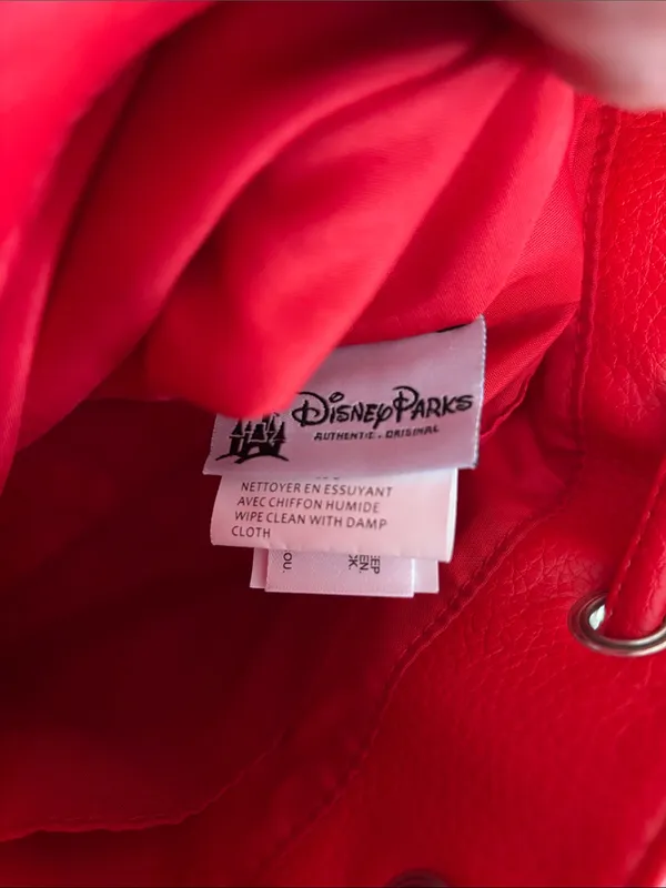 Disney Red Floral Mickey Drawstring Crossbody Bag - Image 5