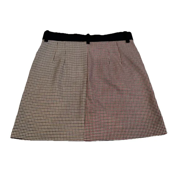 Zara Woman Mini Skirt Wool Tweed Plaid Style‎ Size XS Academia Core - Image 4