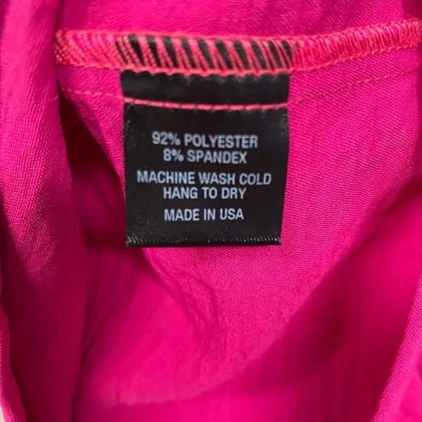 Meg Top Womens Medium Pink Sleeveless Drape‎ Neck Blouse Magenta Pullover Office - Image 5