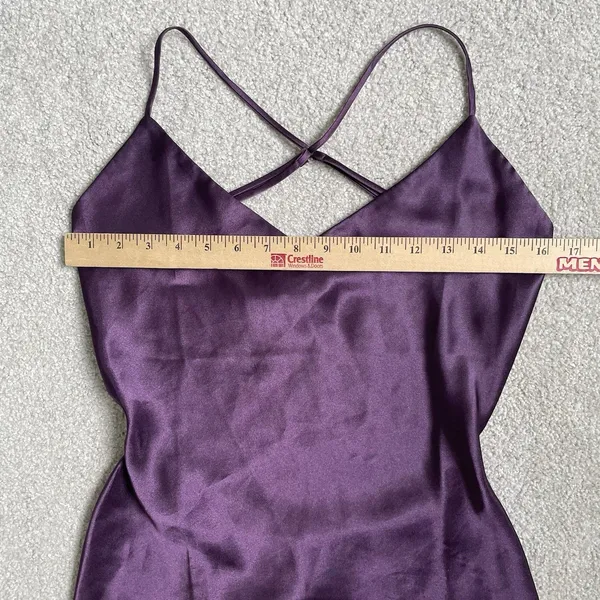 Victoria's Secret Lingerie Nightgown Dress Purple Silky 100% Polyester Size XS - Image 10